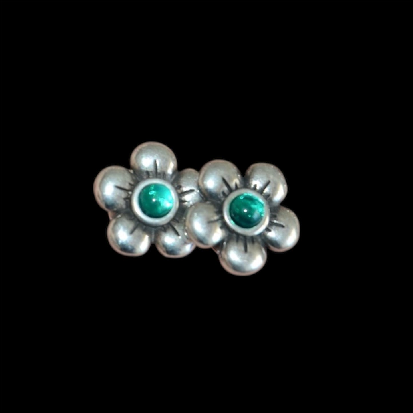 Otro Flower stud Earring-Green西班牙耳環