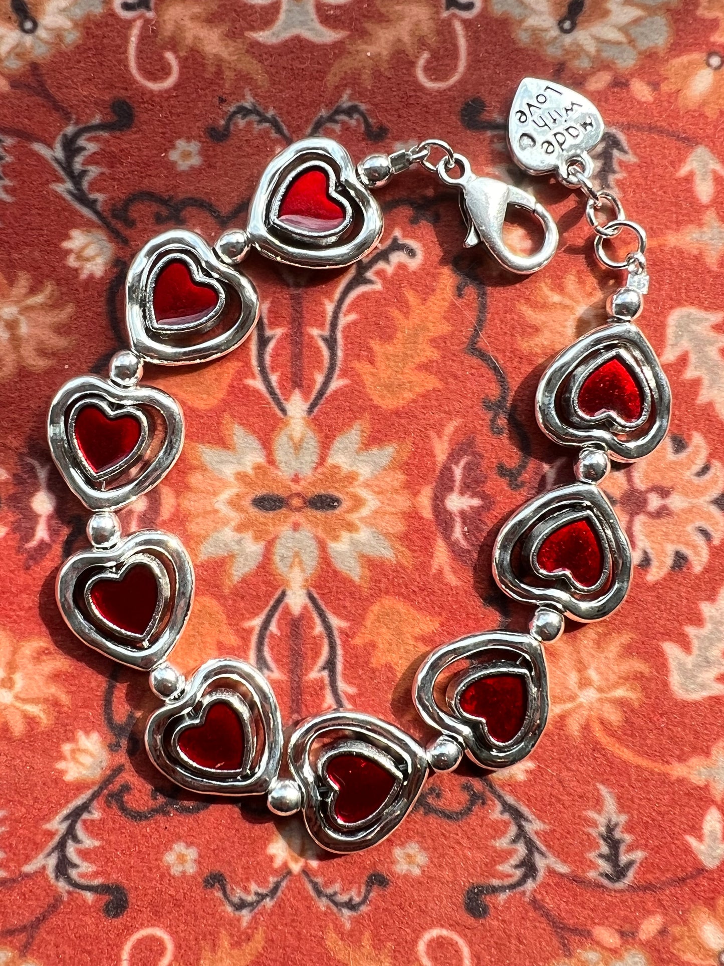 Otro Accessorio Heart Charm Bracelet-Red 西班牙手鏈