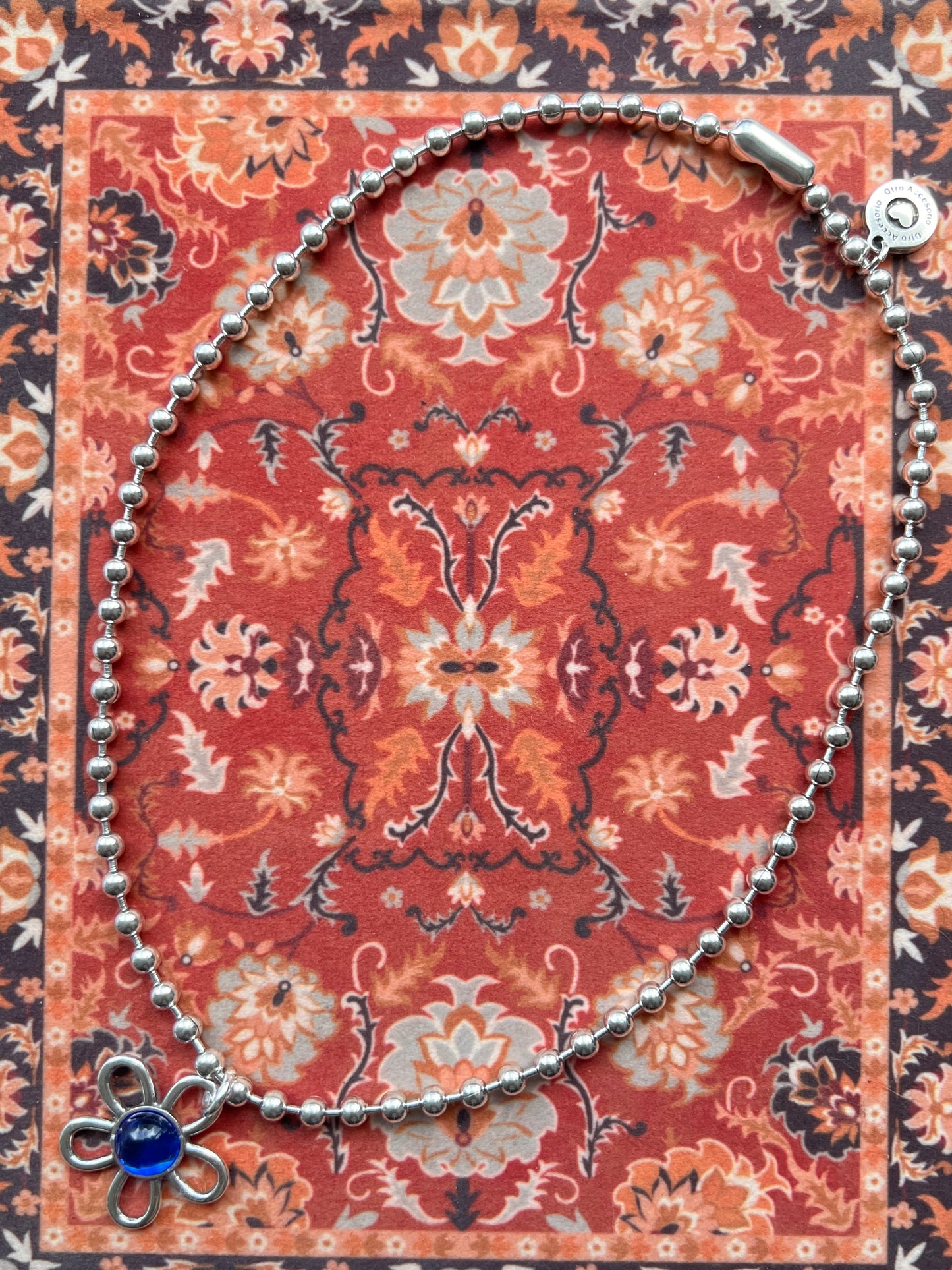 Otro 西班牙飾物】Otro Accesorio 圓珠鍊花花頸鍊 (Ball Chain Necklace with