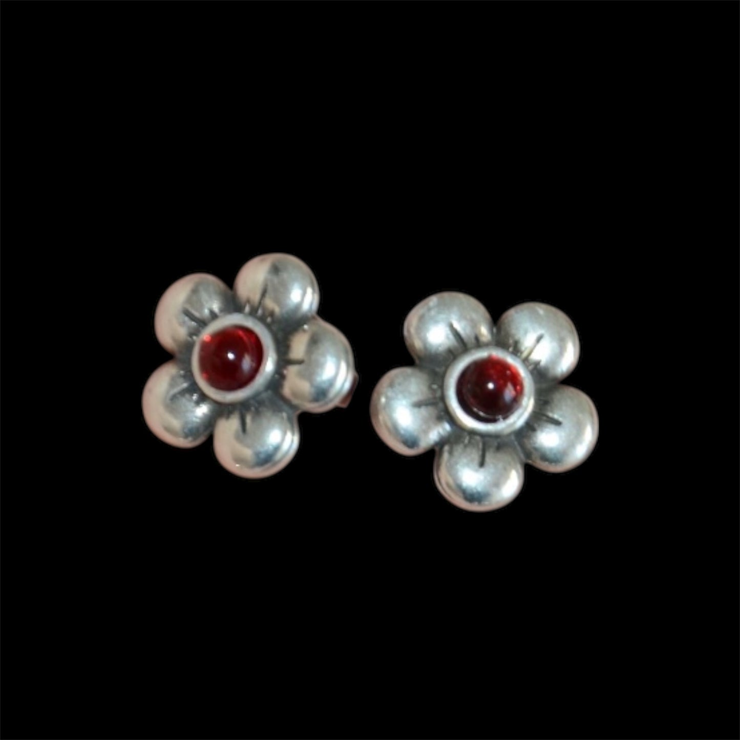 Otro Flower stud Earring-Red 西班牙耳環