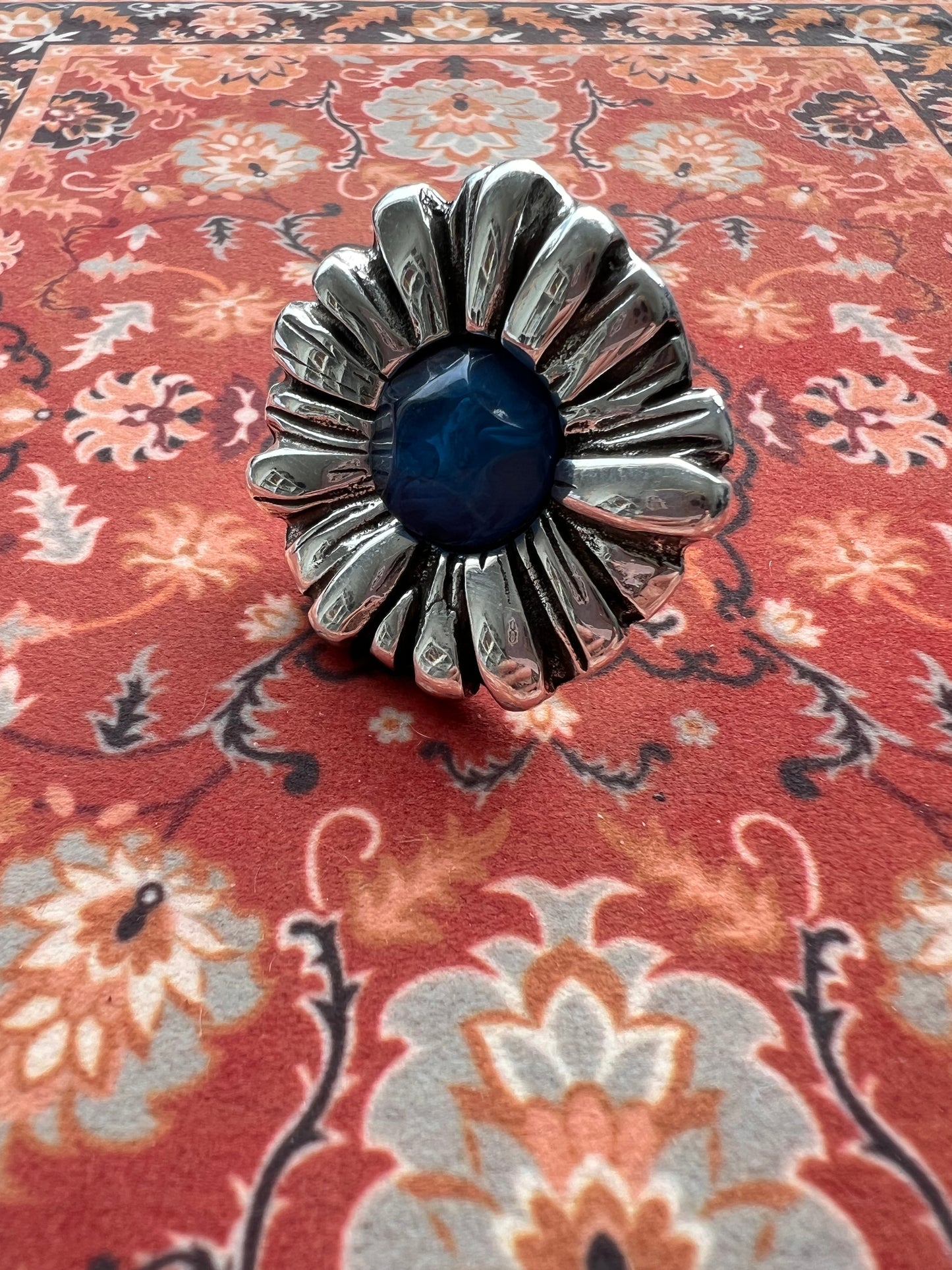 Otro Ring-Blue 西班牙花花戒指