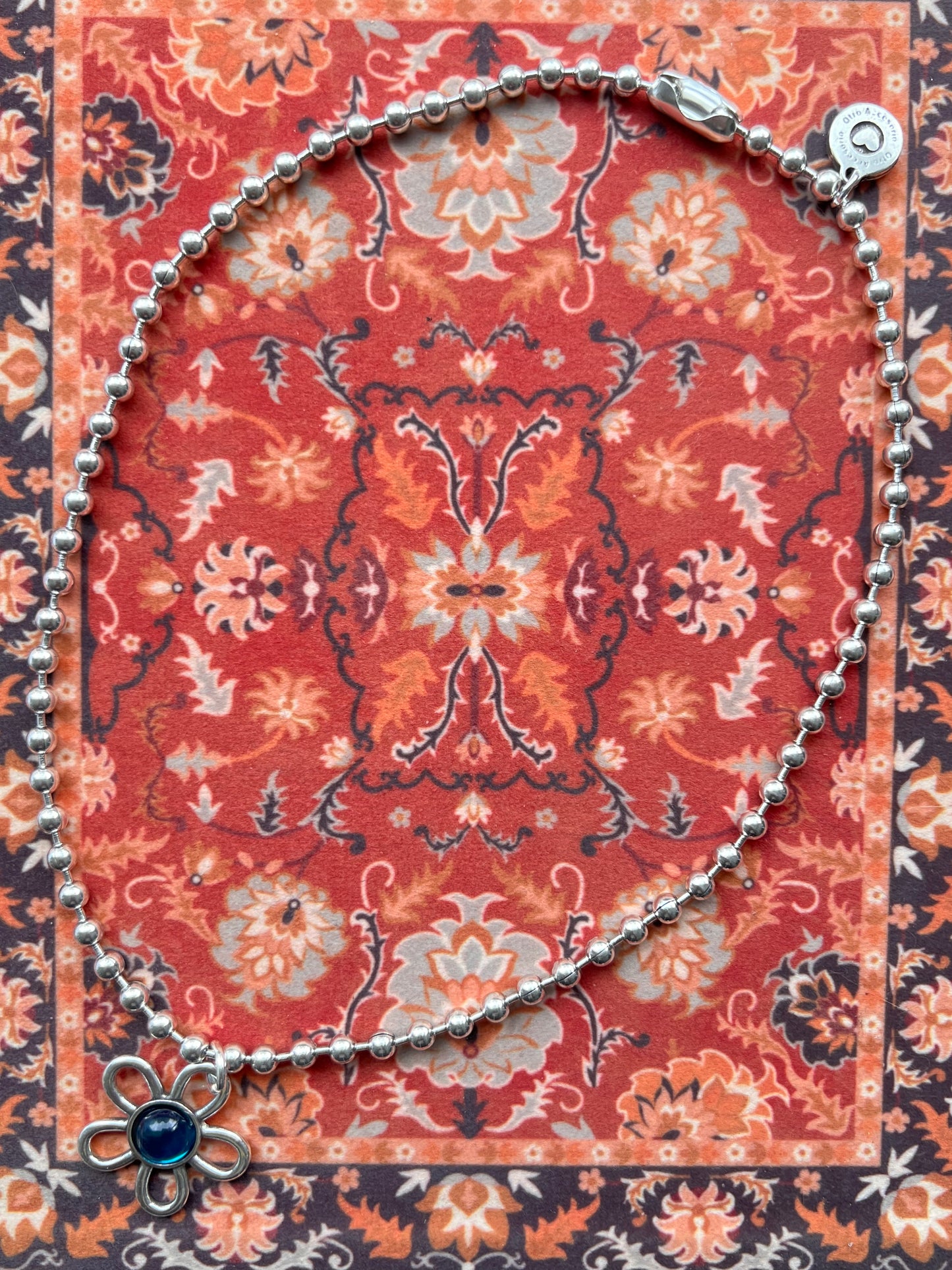 【Otro 西班牙飾物】Otro Accesorio 圓珠鍊花花頸鍊 (Ball Chain Necklace with FlowerPendant)