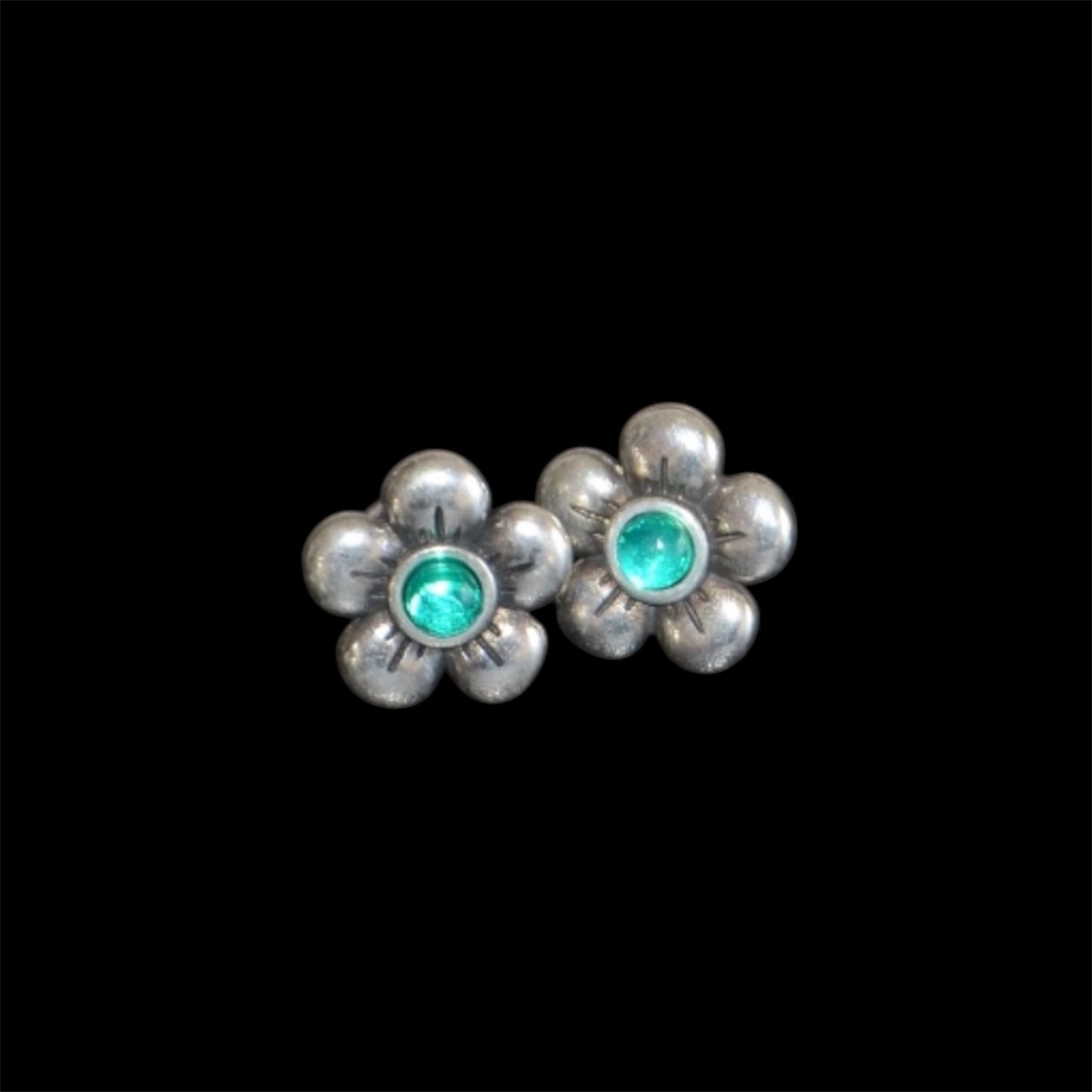 Otro Flower stud Earring-Green西班牙耳環