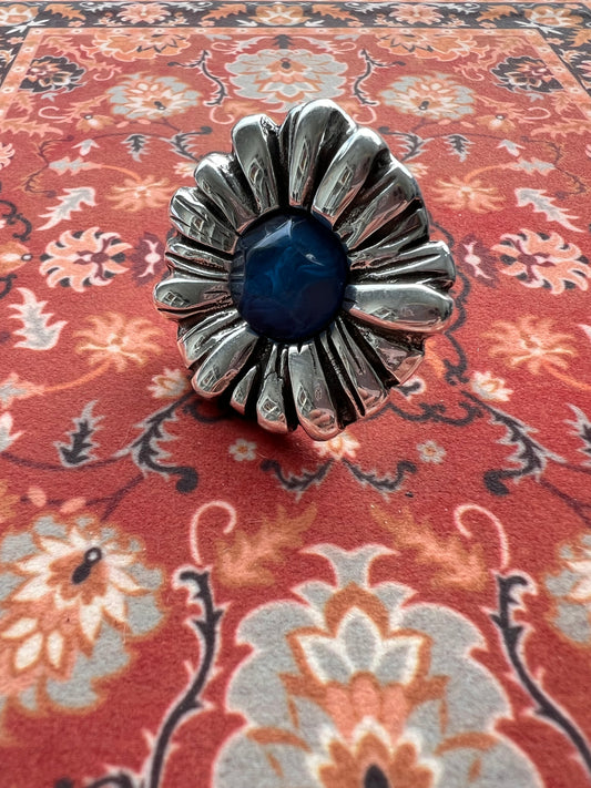 Otro Ring-Blue 西班牙花花戒指
