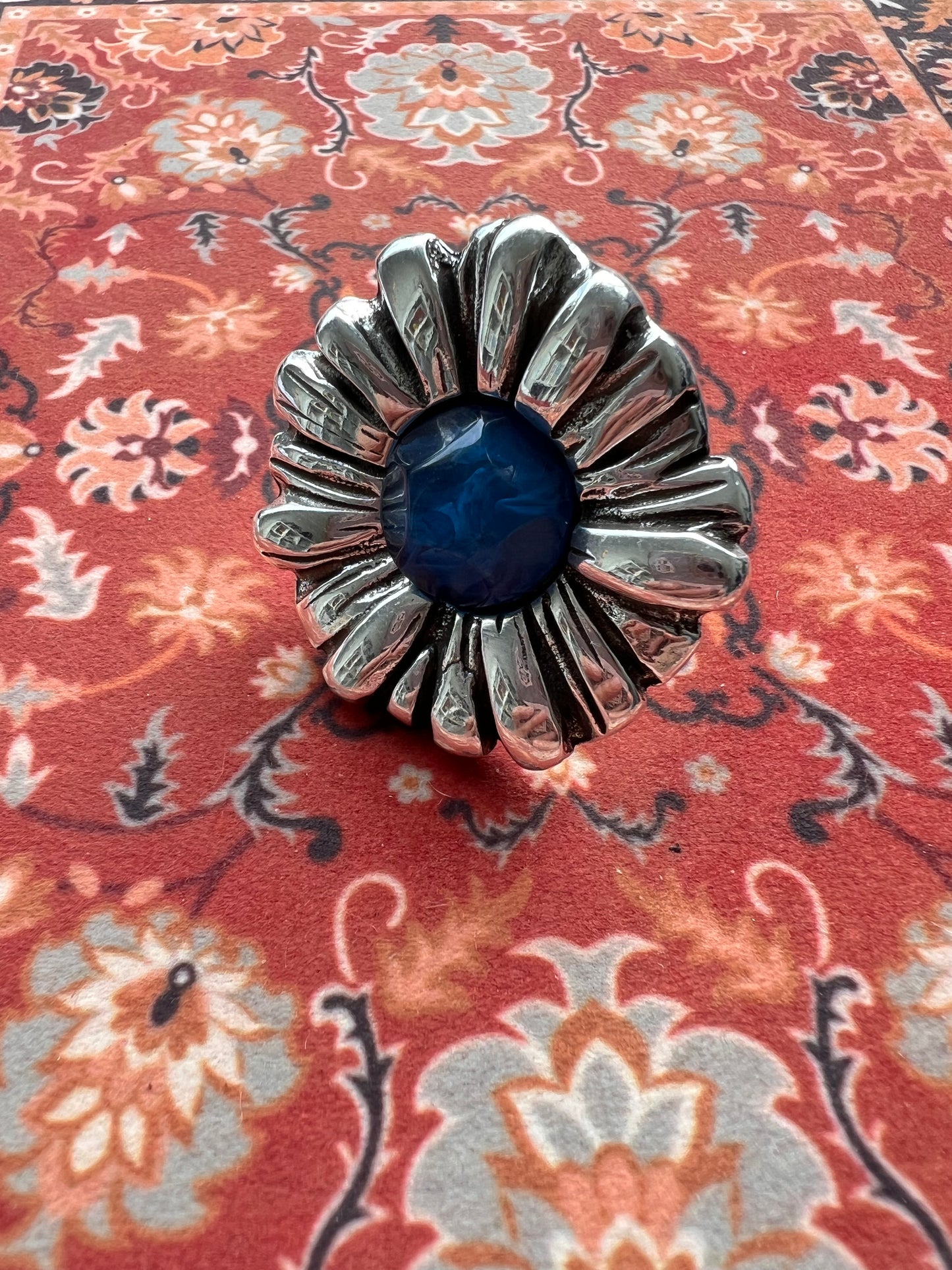 Otro Ring-Blue 西班牙花花戒指