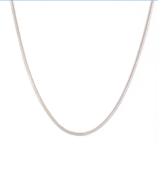 Square Snake Necklace silver