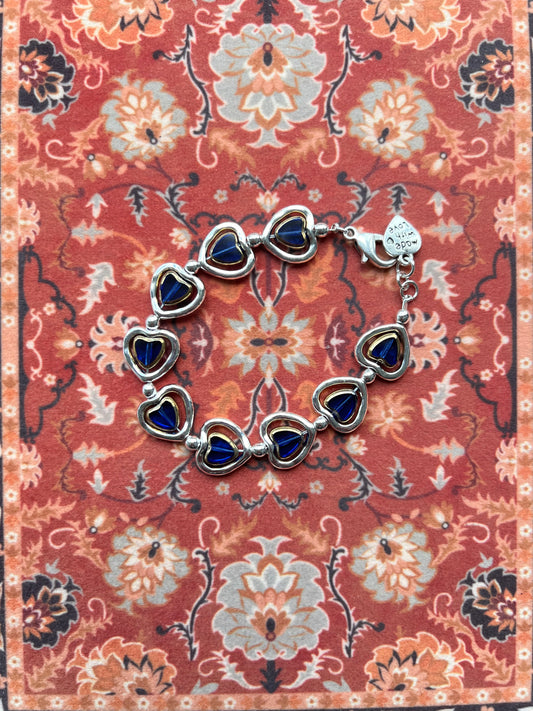 Otro Accessorio Heart Charm Bracelet-Blue西班牙手鏈