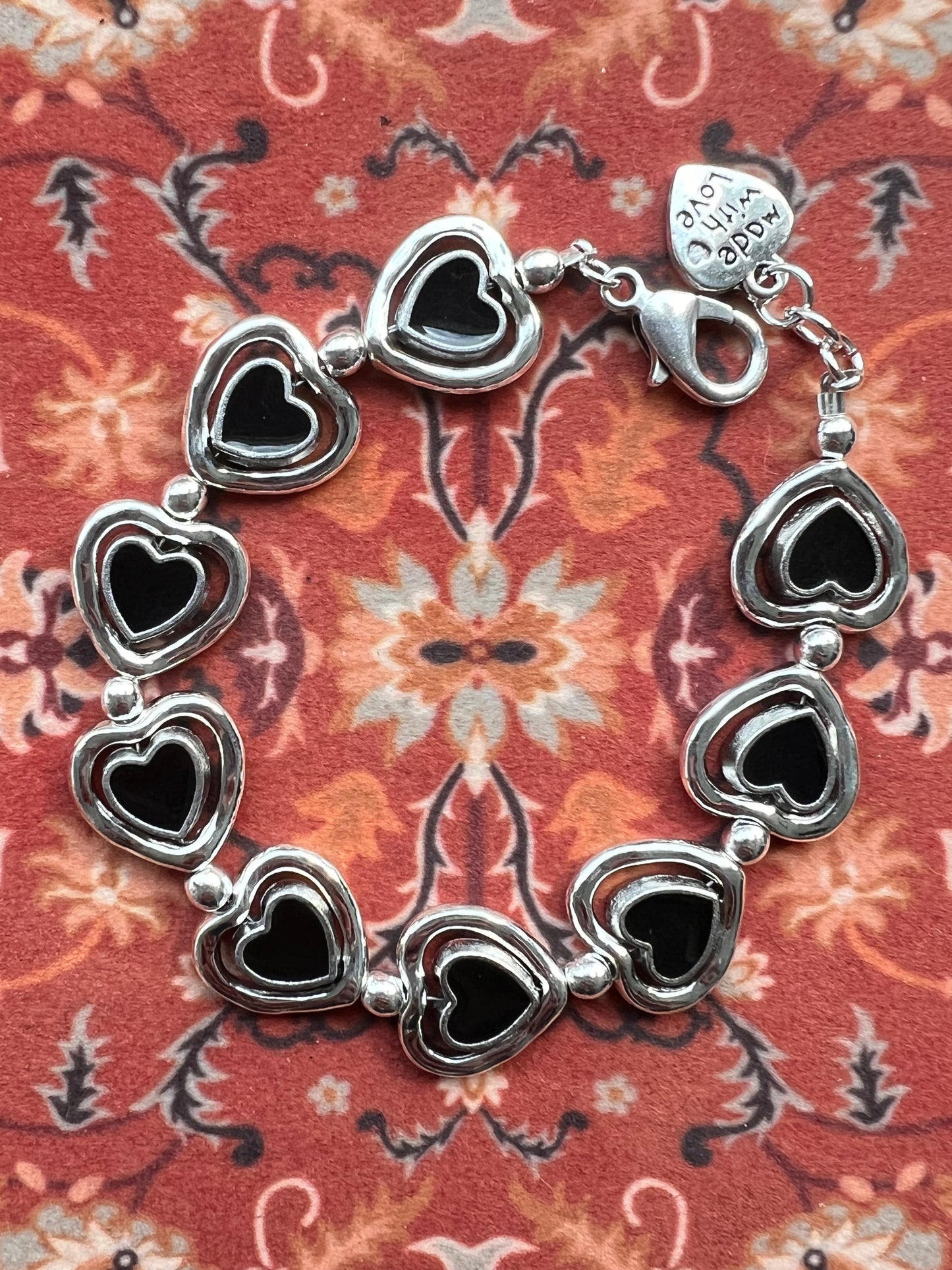 Otro Accessorio Heart Charm Bracelet-Black西班牙手鏈
