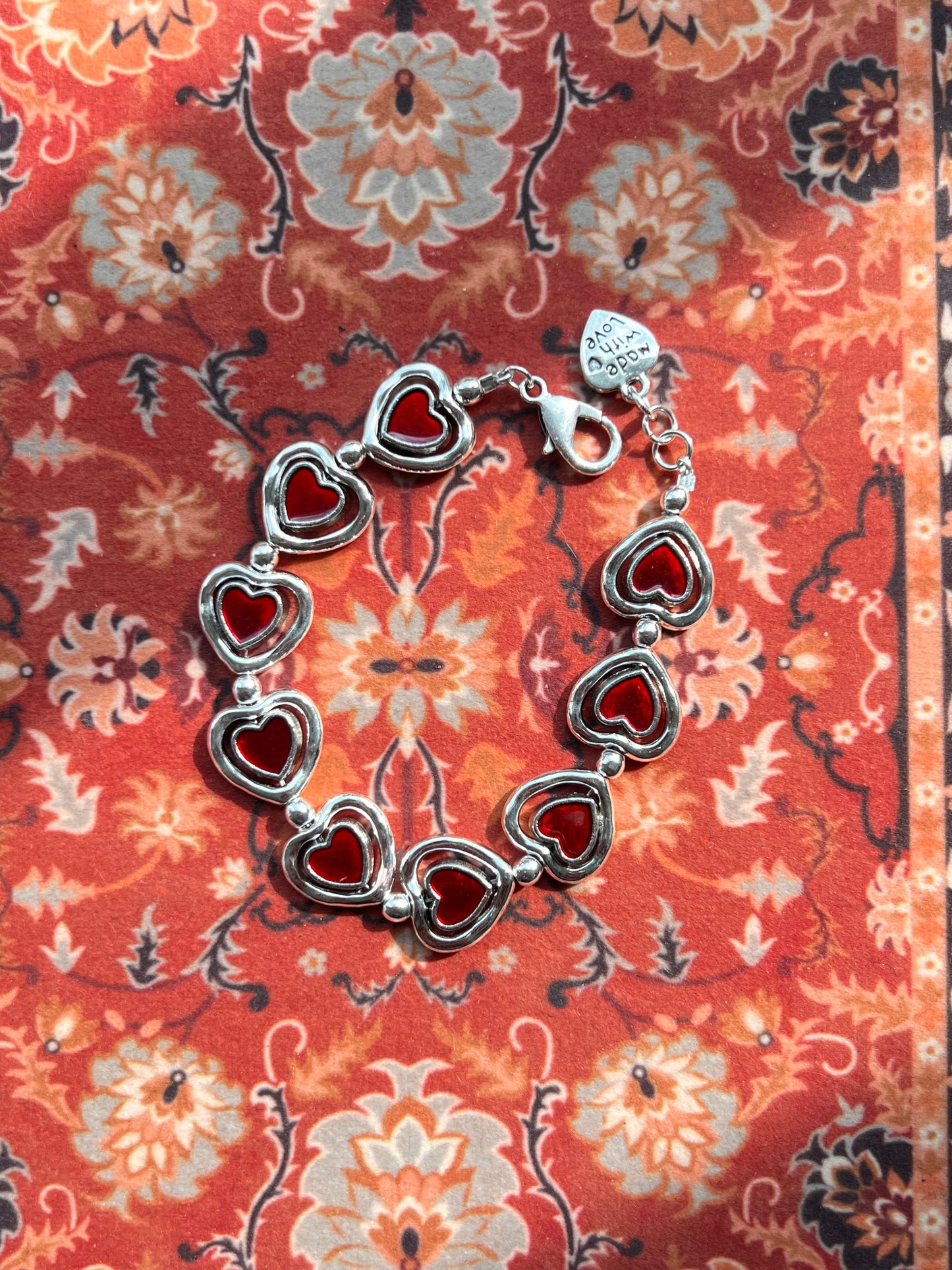 Otro Accessorio Heart Charm Bracelet-Red 西班牙手鏈