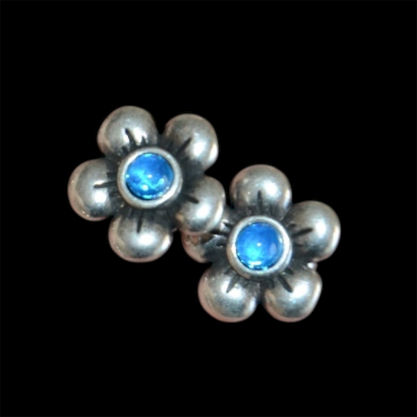 Otro Flower stud Earring-Blue西班牙耳環