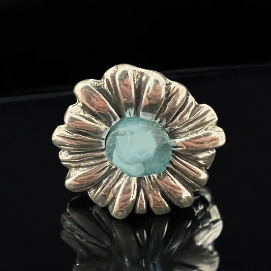Otro Ring-Turquoise 西班牙花花戒指