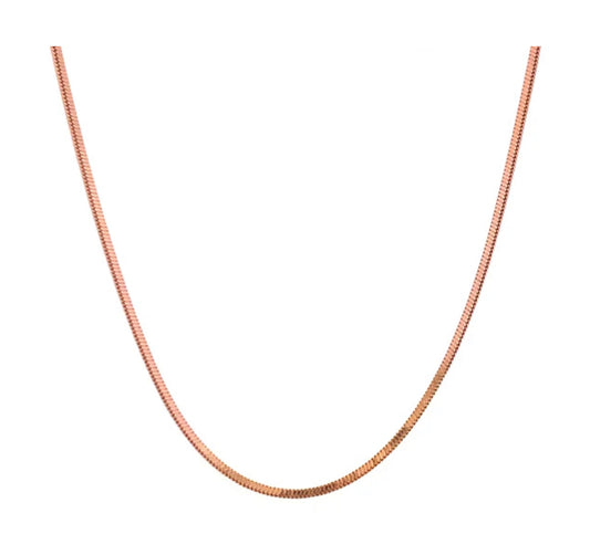 Square Snake Necklace rose gold