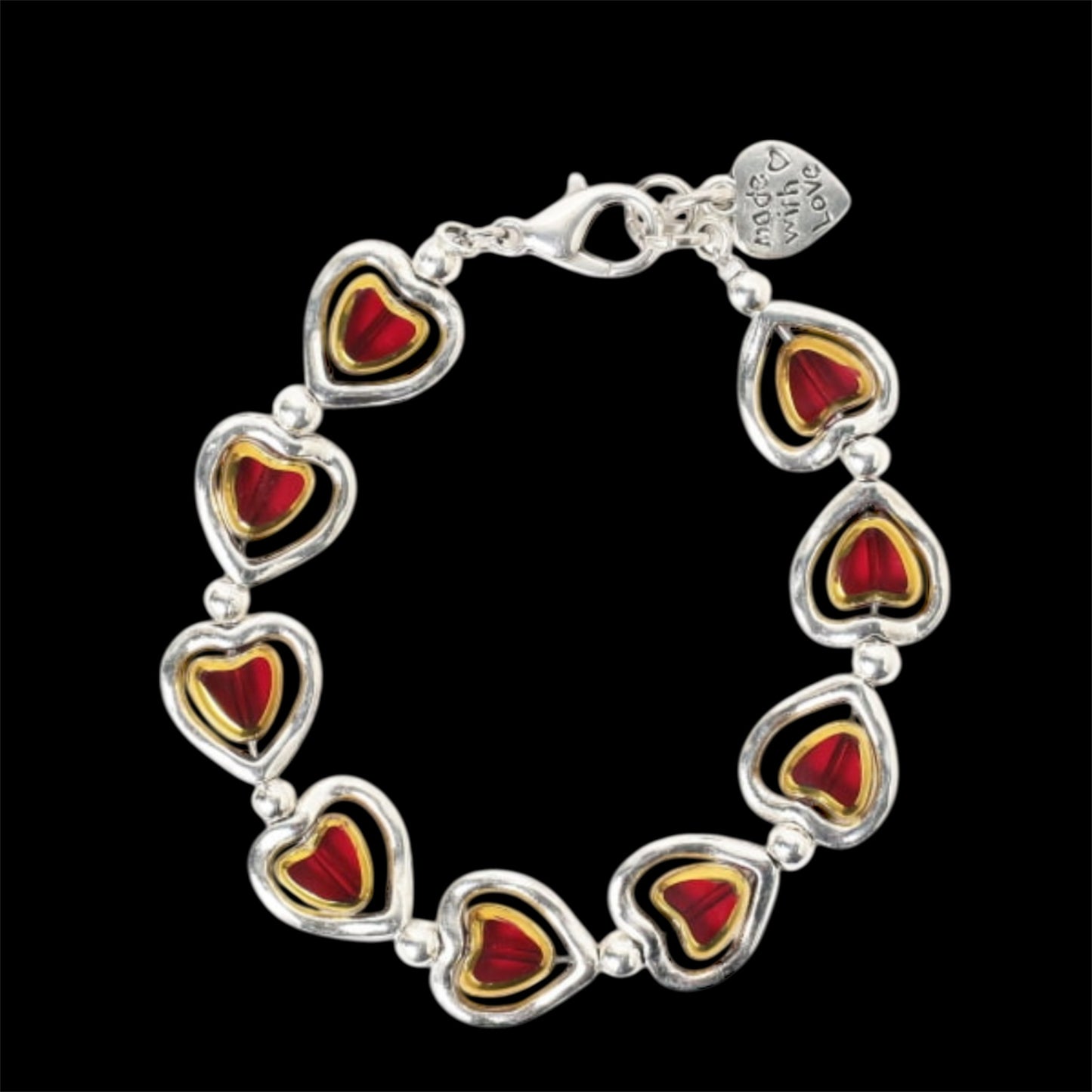 Otro Accessorio Heart Charm Bracelet-Red西班牙手鏈